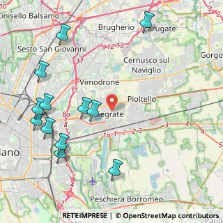 Mappa Via Giuseppe Mazzini, 20090 Segrate MI, Italia (5.21583)
