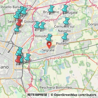Mappa Via Giuseppe Mazzini, 20090 Segrate MI, Italia (5.55667)