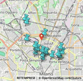 Mappa Via Farini Carlo, 20159 Milano MI, Italia (1.73474)