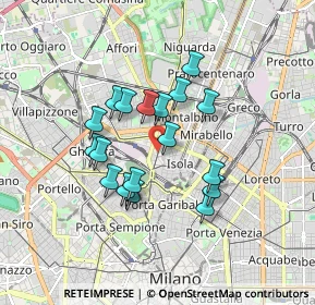 Mappa Via Farini Carlo, 20159 Milano MI, Italia (1.40389)