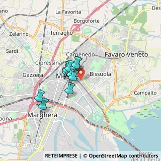 Mappa Via Giuseppe Tassini, 30173 Venezia VE, Italia (1.11182)