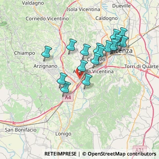 Mappa Via Guglielmo Marconi, 36075 Montecchio Maggiore VI (6.70353)