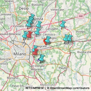 Mappa Via Pola, 20096 Pioltello MI, Italia (7.27688)