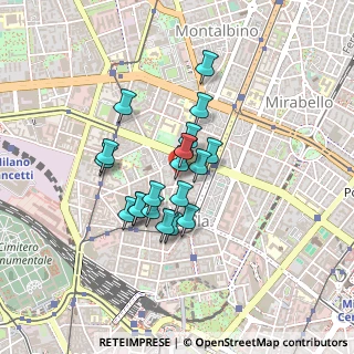 Mappa Via Lario angolo via Francesco Arese, 20124 Milano MI, Italia (0.3105)