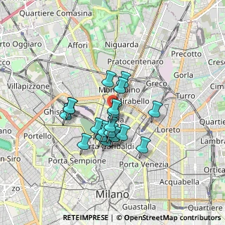 Mappa Via Lario angolo via Francesco Arese, 20124 Milano MI, Italia (1.287)