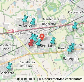 Mappa Via Don Lorenzo Milani, 20018 Sedriano MI, Italia (1.96364)
