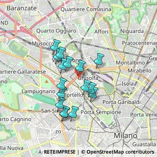 Mappa Via Valcava, 20155 Milano MI, Italia (1.5025)
