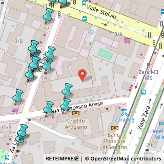 Mappa Via Francesco Arese, 20100 Milano MI, Italia (0.09583)