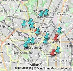 Mappa Via Francesco Arese, 20100 Milano MI, Italia (1.7485)