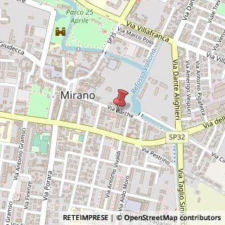Mappa Via Barche, 84, 30035 Mirano, Venezia (Veneto)