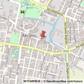Mappa Via Barche, 47, 30035 Mirano, Venezia (Veneto)