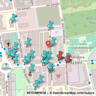 Mappa Via Mestre, 20132 Milano MI, Italia (0.13103)