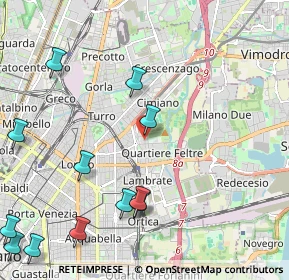 Mappa Via Mestre, 20132 Milano MI, Italia (2.83833)