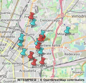 Mappa Via Mestre, 20132 Milano MI, Italia (1.718)