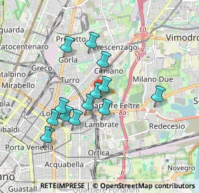 Mappa Via Mestre, 20132 Milano MI, Italia (1.53308)