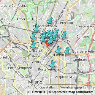 Mappa Via Gaetano Braga, 20125 Milano MI, Italia (1.18333)