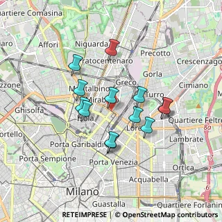 Mappa Via Gaetano Braga, 20125 Milano MI, Italia (1.45385)
