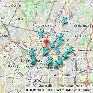Mappa Via Gaetano Braga, 20125 Milano MI, Italia (1.7205)