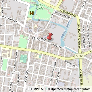 Mappa Via barche 108, 30035 Mirano, Venezia (Veneto)