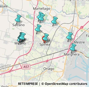 Mappa Via Camillo Benso Conte di Cavour, 30038 Spinea VE, Italia (3.80231)