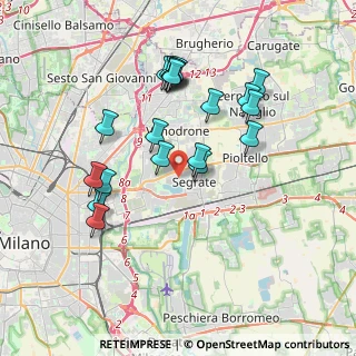Mappa 20054 Segrate MI, Italia (3.555)