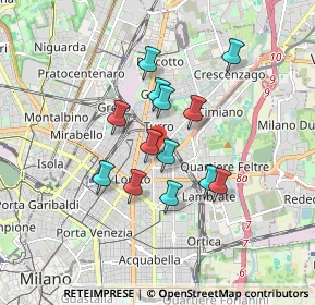 Mappa Via Privata Conegliano, 20159 Milano MI, Italia (1.35231)
