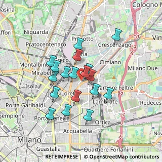 Mappa Via Padova Via Chavez, 20131 Milano MI, Italia (1.43444)