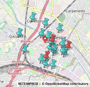 Mappa Via Monte Cengio, 30171 Venezia VE, Italia (0.735)