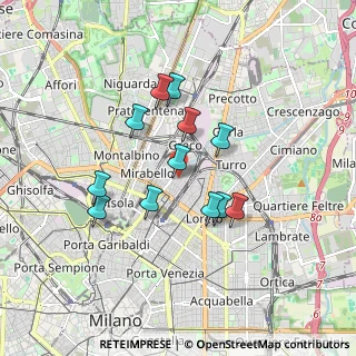 Mappa Via Luciano Zuccoli, 20125 Milano MI, Italia (1.44167)