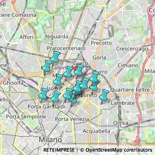 Mappa Via Luciano Zuccoli, 20125 Milano MI, Italia (1.36688)