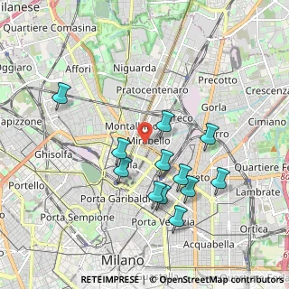 Mappa Via Achille Bizzoni, 20125 Milano MI, Italia (1.825)
