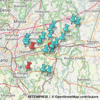 Mappa Via I Maggio, 20066 Melzo MI, Italia (6.297)