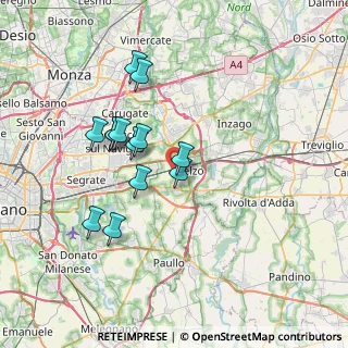 Mappa Via I Maggio, 20066 Melzo MI, Italia (6.33308)