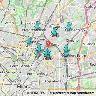 Mappa Via Spoleto, 20125 Milano MI, Italia (1.38769)