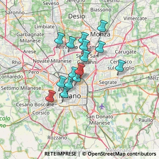 Mappa Via Spoleto, 20125 Milano MI, Italia (5.51733)