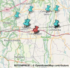Mappa Largo Luigi Cavenaghi, 24043 Caravaggio BG, Italia (6.88125)