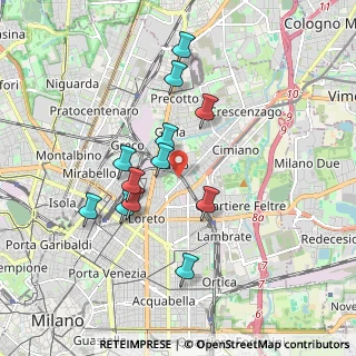 Mappa Via Angelo Mosso, 20127 Milano MI, Italia (1.64333)