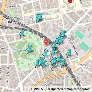 Mappa Via Angelo Mosso, 20127 Milano MI, Italia (0.2235)