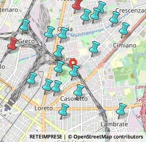 Mappa Via Angelo Mosso, 20127 Milano MI, Italia (1.138)