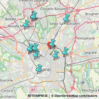 Mappa Via Cardinale Cagliero, 20125 Milano MI, Italia (3.77167)