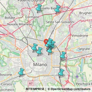 Mappa Via Cardinale Cagliero, 20125 Milano MI, Italia (3.63182)