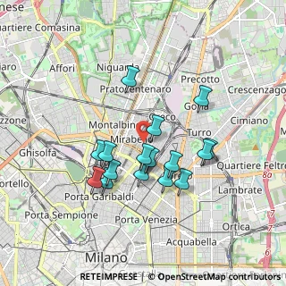 Mappa Via Cardinale Cagliero, 20125 Milano MI, Italia (1.535)