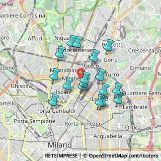 Mappa Via Cardinale Cagliero, 20125 Milano MI, Italia (1.45882)