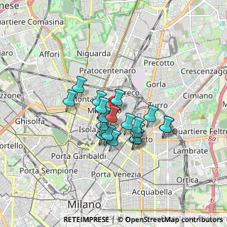 Mappa Via Cardinale Cagliero, 20125 Milano MI, Italia (1.233)