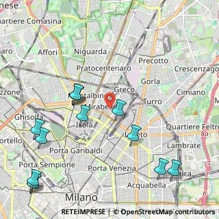 Mappa Via Cardinale Cagliero, 20125 Milano MI, Italia (2.67615)