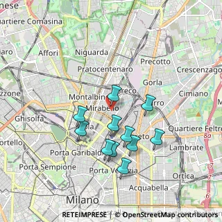 Mappa Via Cardinale Cagliero, 20125 Milano MI, Italia (1.63818)