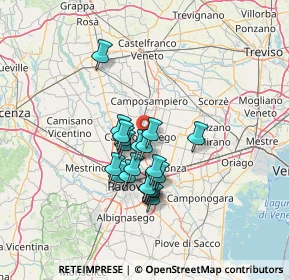 Mappa 35011 Campodarsego PD, Italia (10.3075)