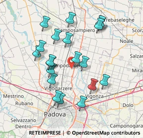 Mappa 35011 Campodarsego PD, Italia (7.129)