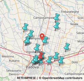 Mappa 35011 Campodarsego PD, Italia (7.70444)