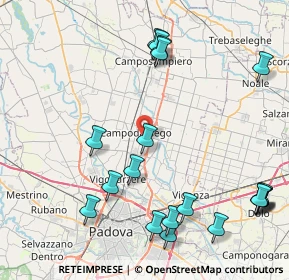 Mappa 35011 Campodarsego PD, Italia (10.3675)